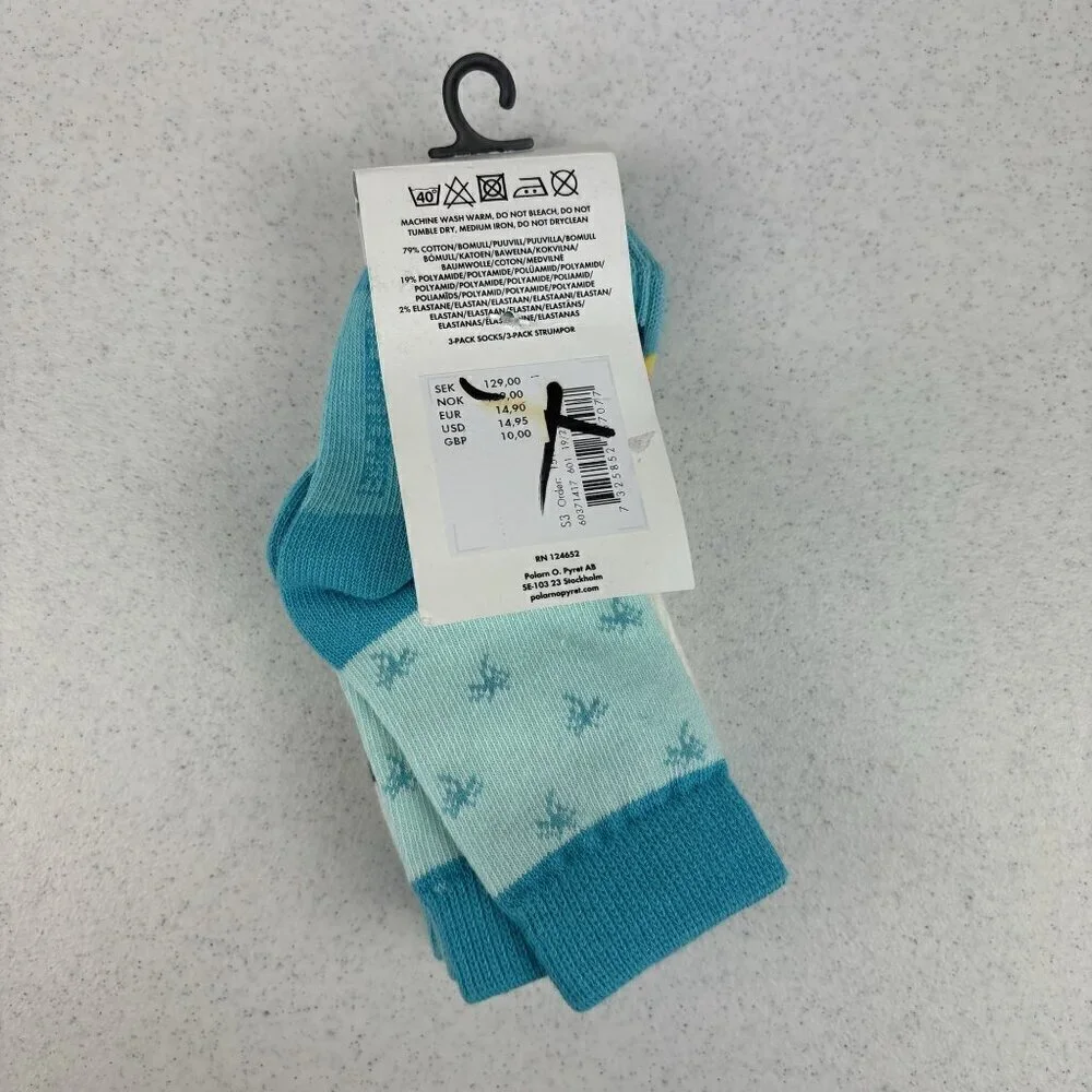 Polarn O. Pyret Summer Socks 3-Pack NWT 9-12M